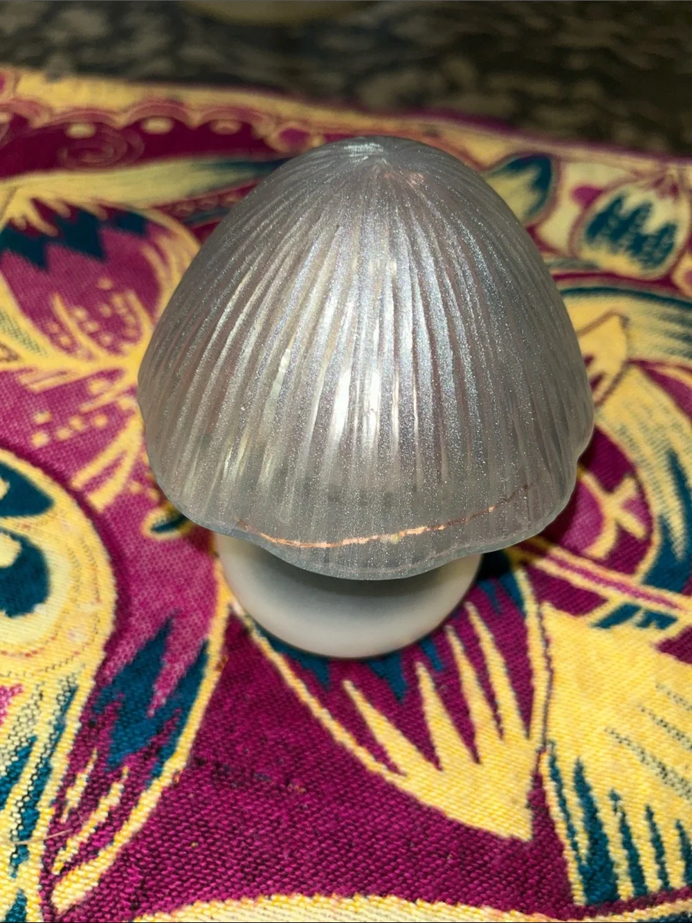 Anthropologie blown glass mushroom lamp